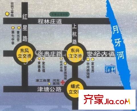 芳水河畔交通圖