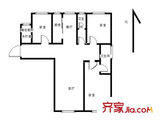 太陽城金旭園 3室 戶型圖