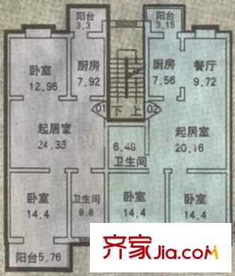 芳水河畔戶型圖戶型圖 4室3廳2衛(wèi)2廚