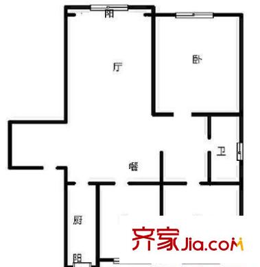 廣云花園戶型圖戶型圖 3室2廳1衛(wèi)1廚