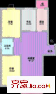 廣云花園戶型圖戶型圖 3室2廳1衛(wèi)1廚