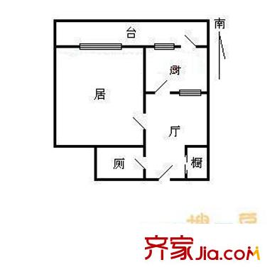 光湖里戶型圖戶型圖 1室1廳1衛(wèi)1廚