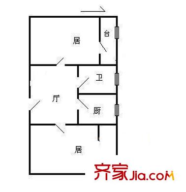 光湖里戶型圖戶型圖 2室1廳1衛(wèi)1廚