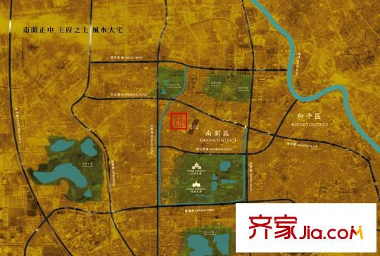 融創(chuàng)王府壹平方米區(qū)位圖