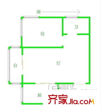 美好里戶型圖戶型圖 1室