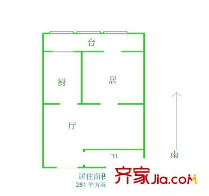金潭花園戶(hù)型圖戶(hù)型圖 1室1廳1衛(wèi)1廚