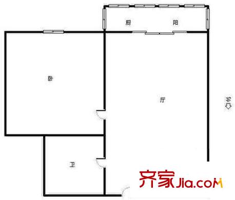 正源公寓戶型圖戶型圖 1室1廳1衛(wèi)1廚