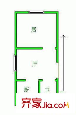 孚泰公寓戶型圖戶型圖 1室1廳1衛(wèi)1廚