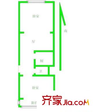 珠海里戶(hù)型圖戶(hù)型圖 2室1廳1衛(wèi)1廚