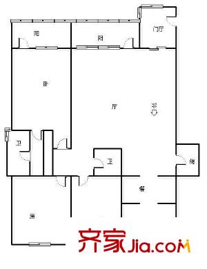 海天馨苑家福園戶型圖戶型圖 3室