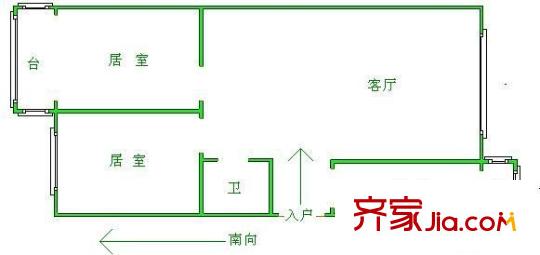 祺林園戶型圖戶型圖 2室1廳1衛(wèi)1廚