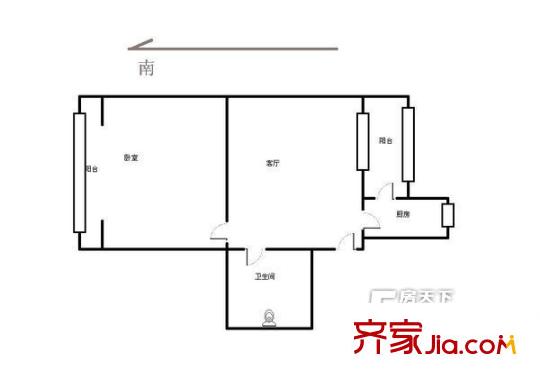 龍都南園戶型圖戶型圖 1室