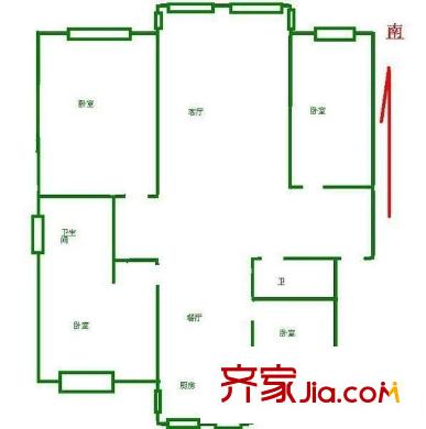 鳳凰城戶型圖戶型圖 4室2廳2衛(wèi)1廚