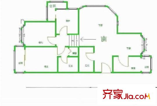 鳳凰城 3室 戶型圖