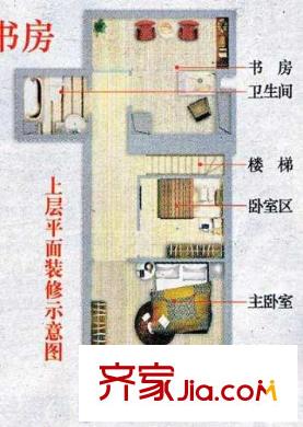 君臨天下戶型圖G戶型上層 4室2衛(wèi)