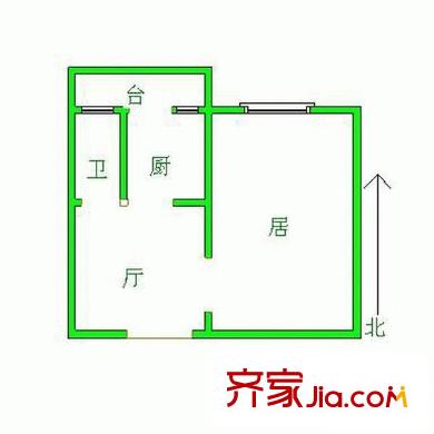 四化里戶型圖戶型圖 1室1廳1衛(wèi)1廚