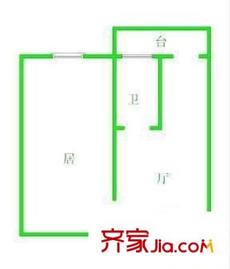 貴山小區(qū)戶型圖戶型圖 1室1廳1衛(wèi)1廚