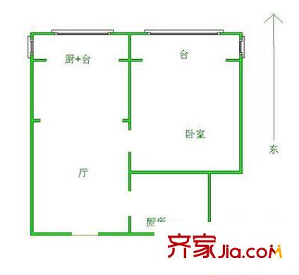貴山小區(qū)戶型圖戶型圖 1室1廳1衛(wèi)1廚