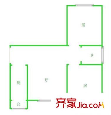 貴山小區(qū)戶型圖戶型圖 2室1廳1衛(wèi)1廚