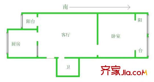 貴山小區(qū)戶型圖戶型圖 1室1廳1衛(wèi)1廚