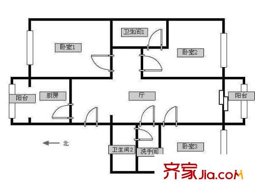 金碧園 3室 戶型圖