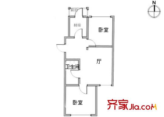 長(zhǎng)華里戶型圖戶型圖 2室1廳1衛(wèi)1廚