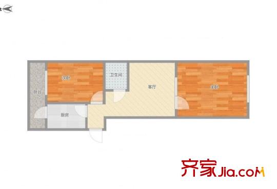 屏花里 2室 戶型圖