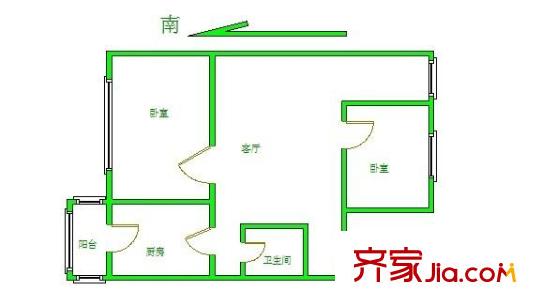 御河灣 2室 戶型圖