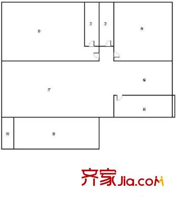 御河灣 3室 戶型圖