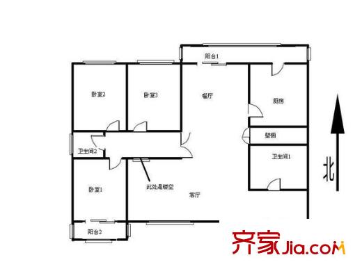 碧華里戶型圖戶型圖 3室2廳1衛(wèi)1廚