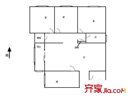 碧華里戶型圖戶型圖 3室1廳1衛(wèi)1廚