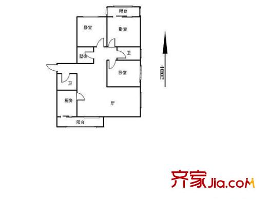 碧華里戶型圖戶型圖 3室2廳2衛(wèi)1廚