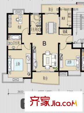 禧順花園戶(hù)型圖戶(hù)型圖 3室2廳2衛(wèi)2廚