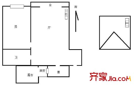 禧順花園 2室 戶型圖