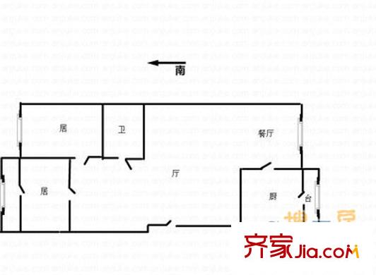 元興新里戶型圖戶型圖 2室1廳1衛(wèi)