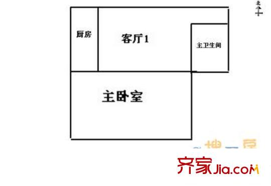 元興新里戶型圖戶型圖 1室1廳1衛(wèi)1廚