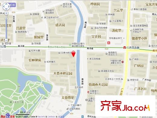 凱立天香水畔交通圖