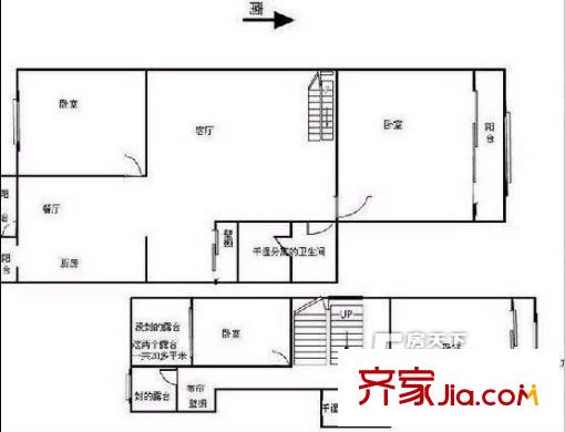 凱立花園戶型圖戶型圖 4室2廳2衛(wèi)1廚
