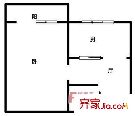 西樓北里戶(hù)型圖戶(hù)型圖 1室1廳1衛(wèi)1廚