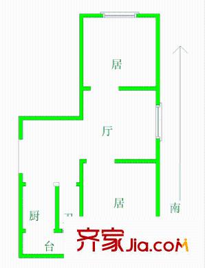 泰來嘉園戶型圖戶型圖 2室1廳1衛(wèi)1廚