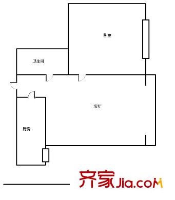 泰來嘉園戶型圖戶型圖 1室1廳1衛(wèi)1廚