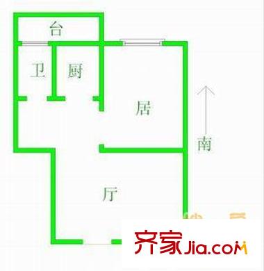 程華里戶型圖戶型圖 1室1廳1衛(wèi)1廚