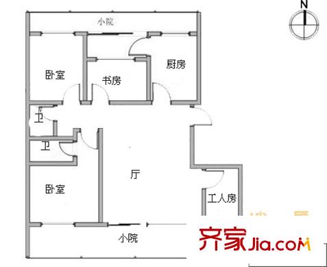 陽光100東園戶型圖戶型圖 4室1廳2衛(wèi)1廚