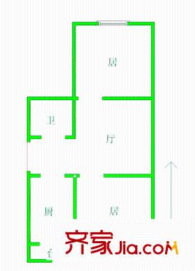 宜清花園戶型圖 戶型圖 2室1廳1衛(wèi)1廚