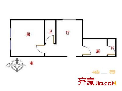 樺林園戶型圖戶型圖 1室1廳1衛(wèi)1廚