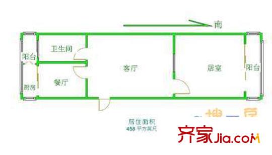 樺林園戶型圖戶型圖 1室1廳1衛(wèi)1廚