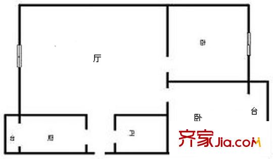 樺林園戶型圖戶型圖 2室1廳1衛(wèi)1廚