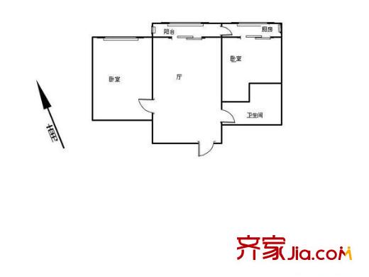 風(fēng)貌里戶型圖戶型圖 2室1廳1衛(wèi)1廚