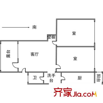 金波里 2室 戶型圖