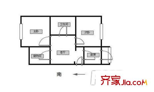 金波里 2室 戶型圖